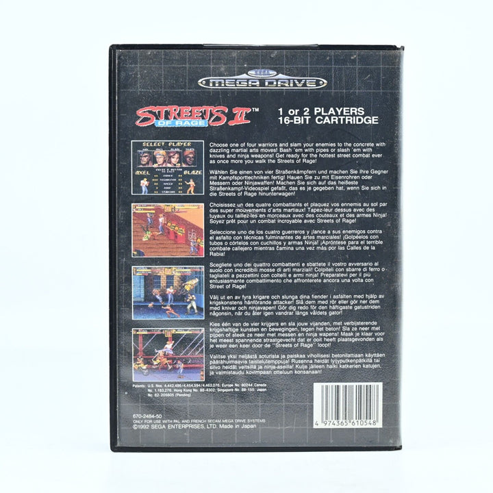 Streets of Rage II 2 - Sega Mega Drive Game - PAL - FREE POST!