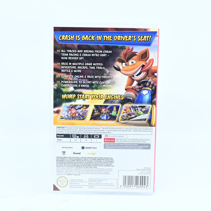 CTR Crash Team Racing Nitro Fueled - Nintendo Switch Game - FREE POST!