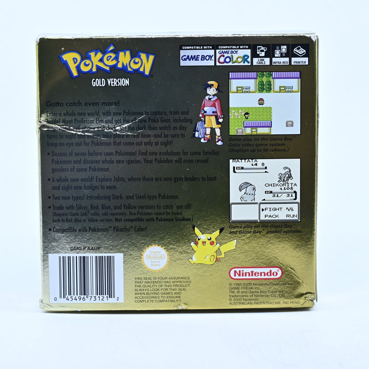 Pokemon Gold Version - Nintendo Gameboy Color Boxed Game - PAL - NEW BATTERY!