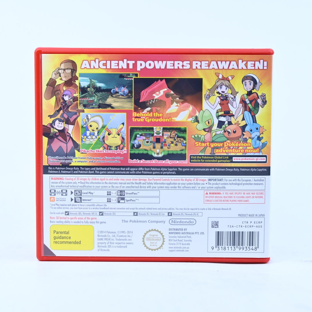 Pokemon Omega Ruby - Nintendo 3DS Game - PAL + Manual - FREE POST!