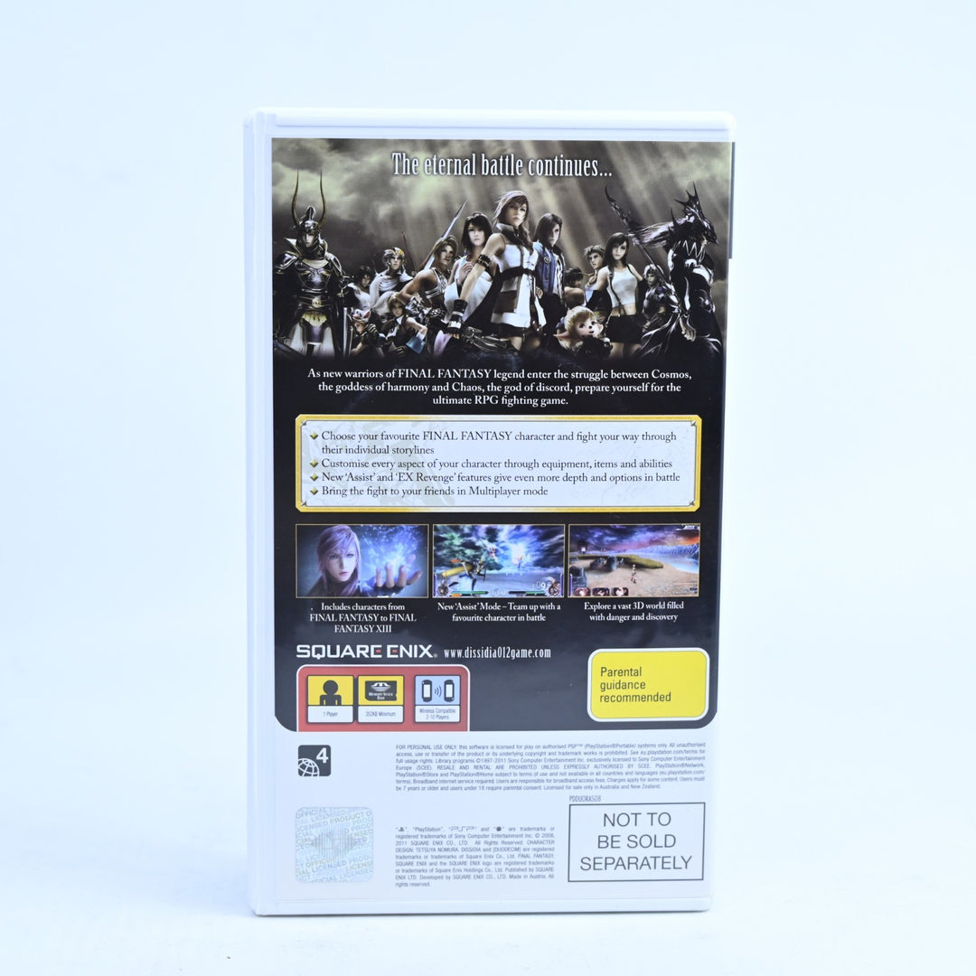 Dissidia 012 [duodecim] FINAL FANTASY - Sony PSP Game + Manual - FREE POST!