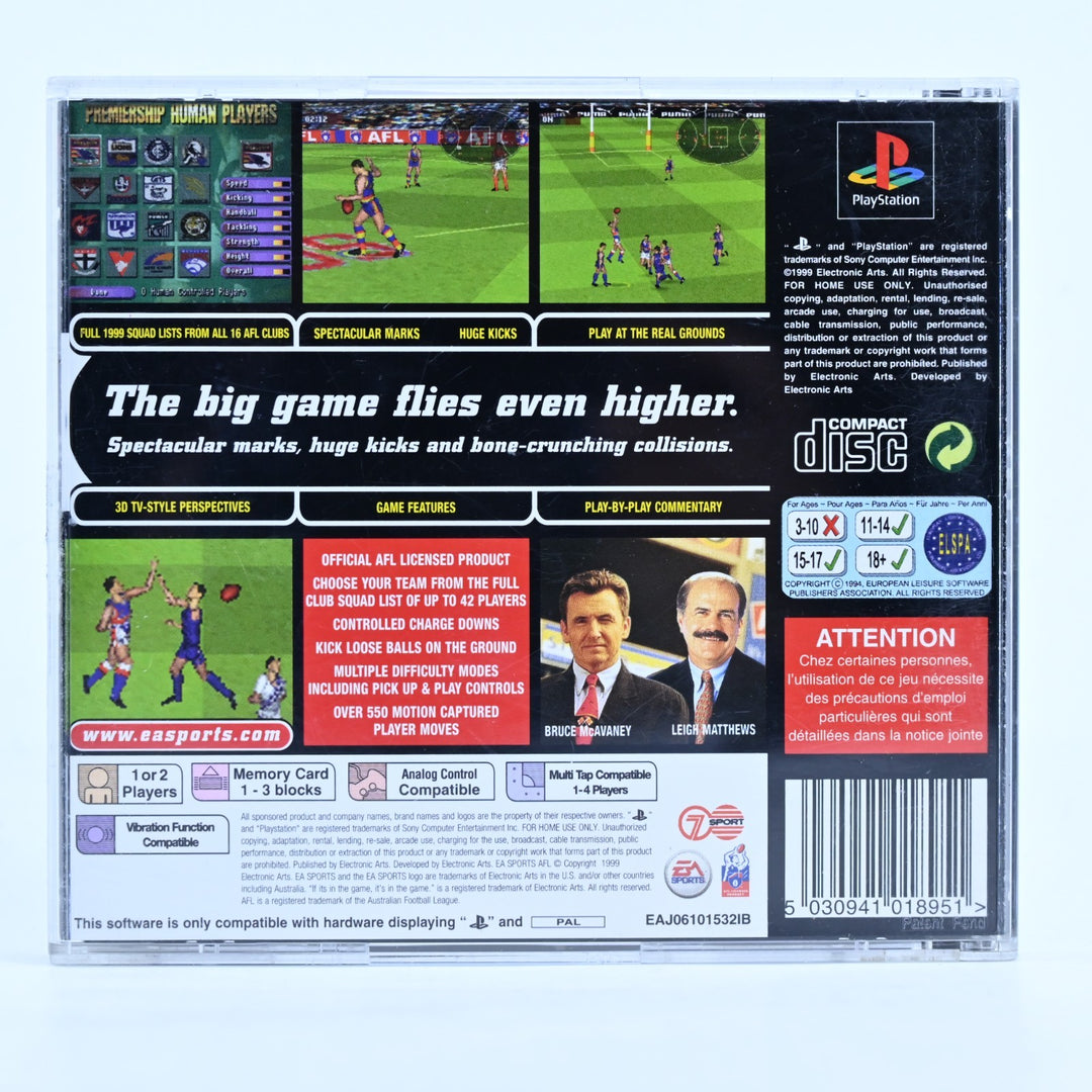 AFL 99 - Sony Playstation 1 / PS1 Game - No Manual - PAL - MINT DISC!