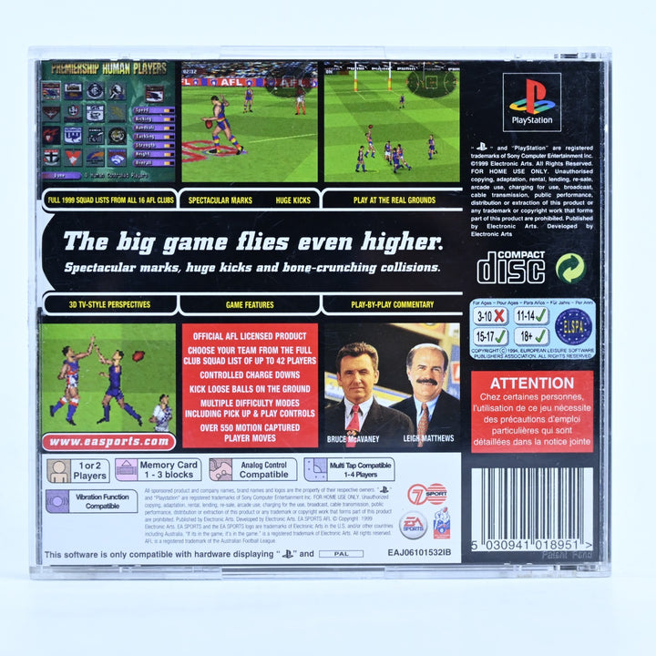 AFL 99 - Sony Playstation 1 / PS1 Game - No Manual - PAL - MINT DISC!