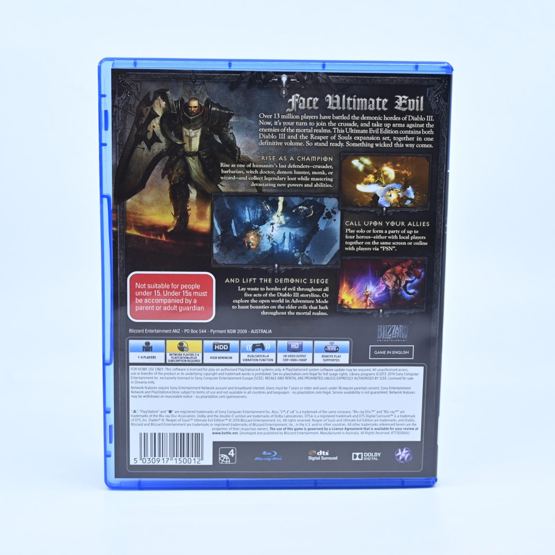 Diablo III: Reaper of Souls - Ultimate Evil Edition Sony Playstation 4 PS4 Game