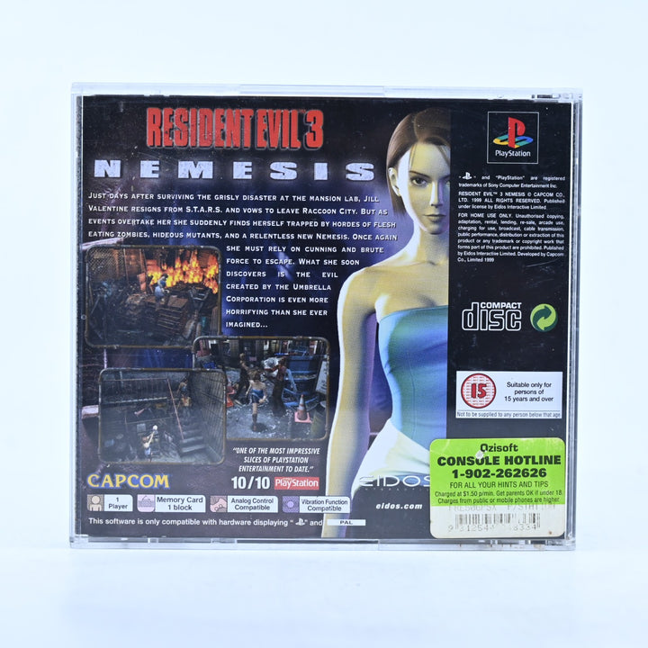 Resident Evil 3 Nemesis - Sony Playstation 1 / PS1 Game + Manual - PAL