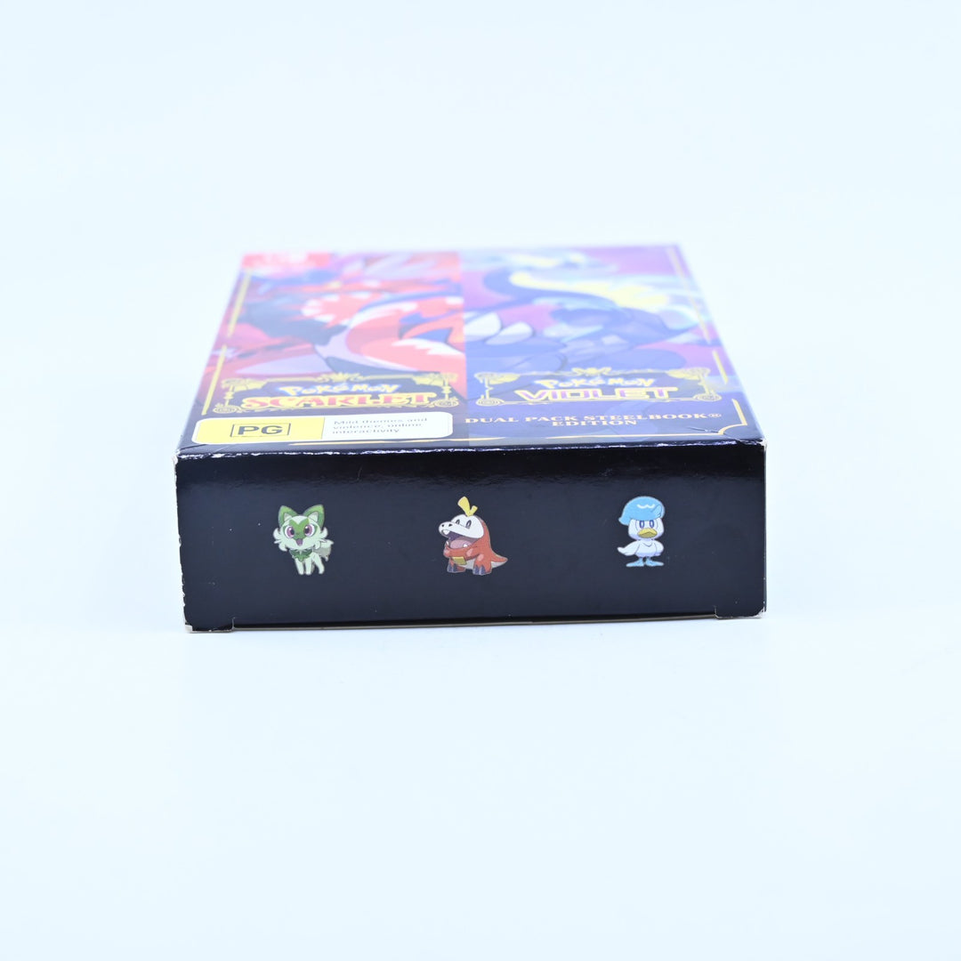 Pokemon Scarlet + Violet Dual Pack Steelbook Edition - Nintendo Switch Game
