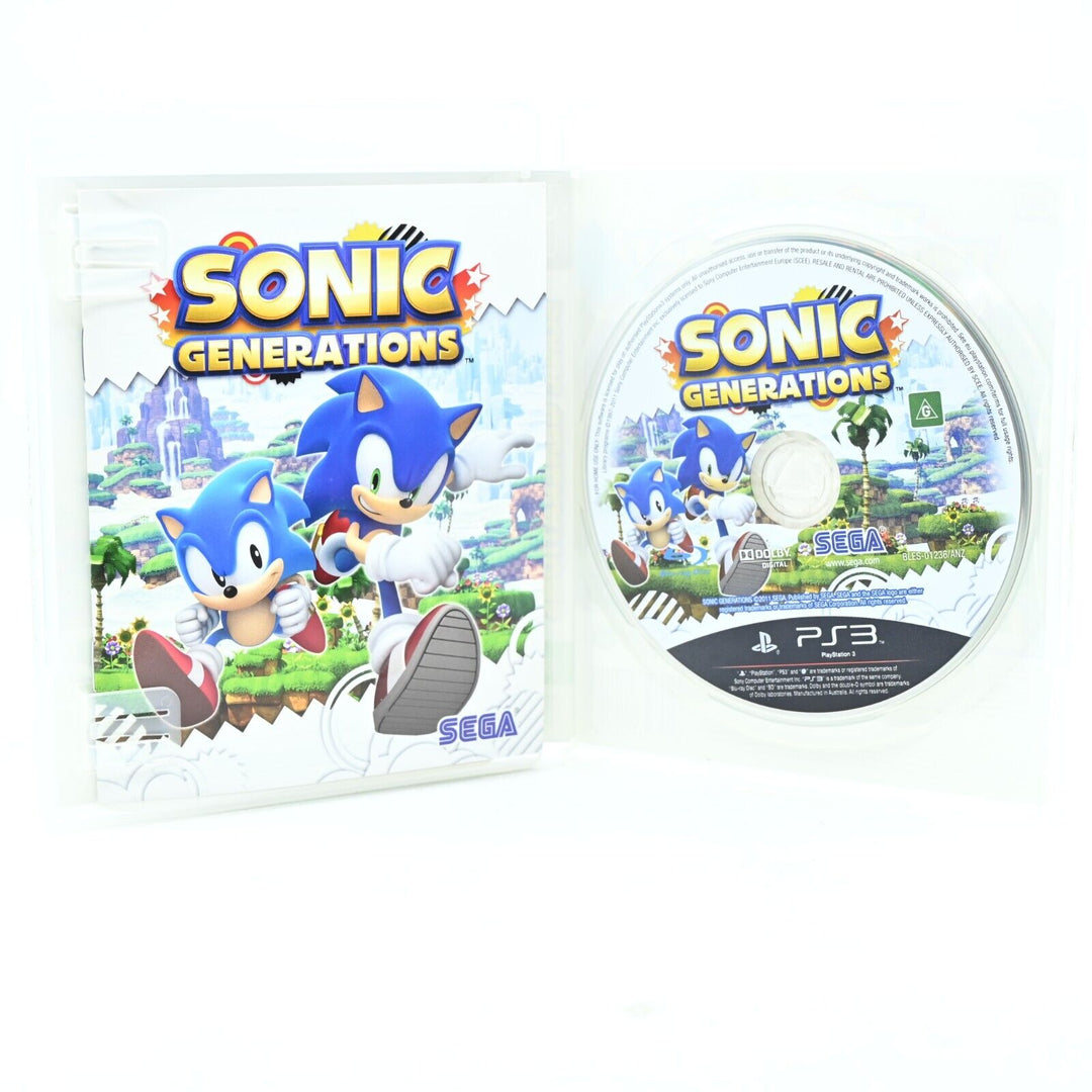 Sonic Generations - Sony Playstation 3 / PS3 Game + Manual - FREE POST!