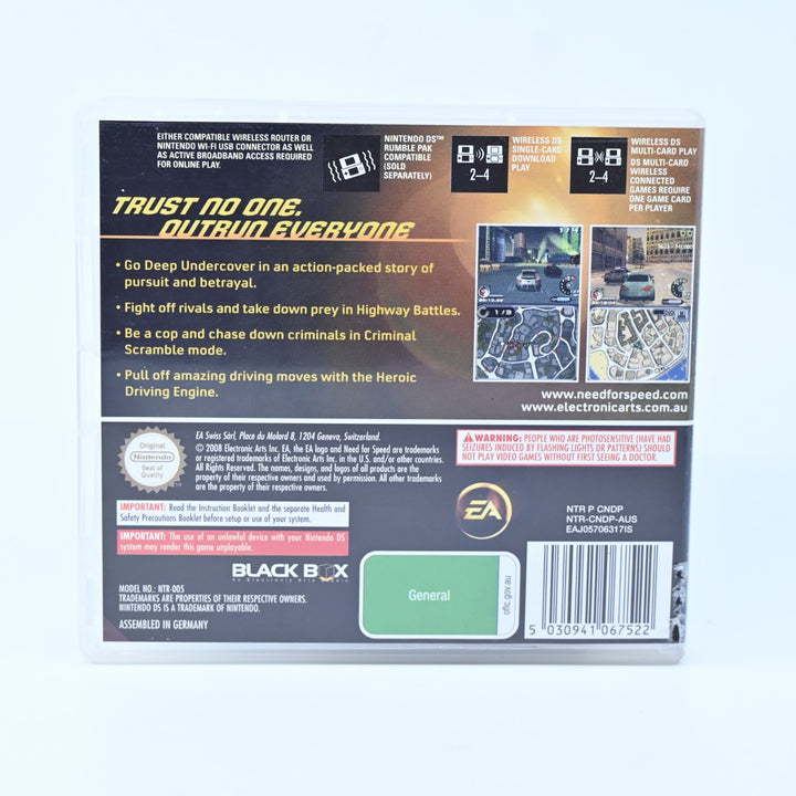 Need for Speed: Undercover - Nintendo DS Game - PAL + Manual - FREE POST!