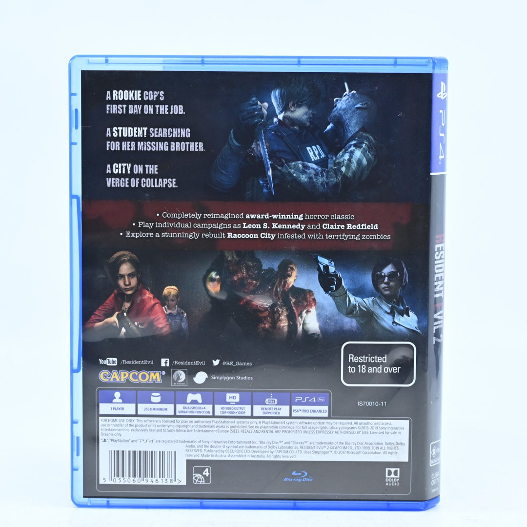 Resident Evil 2 - Sony Playstation 4 / PS4 Game - FREE POST!