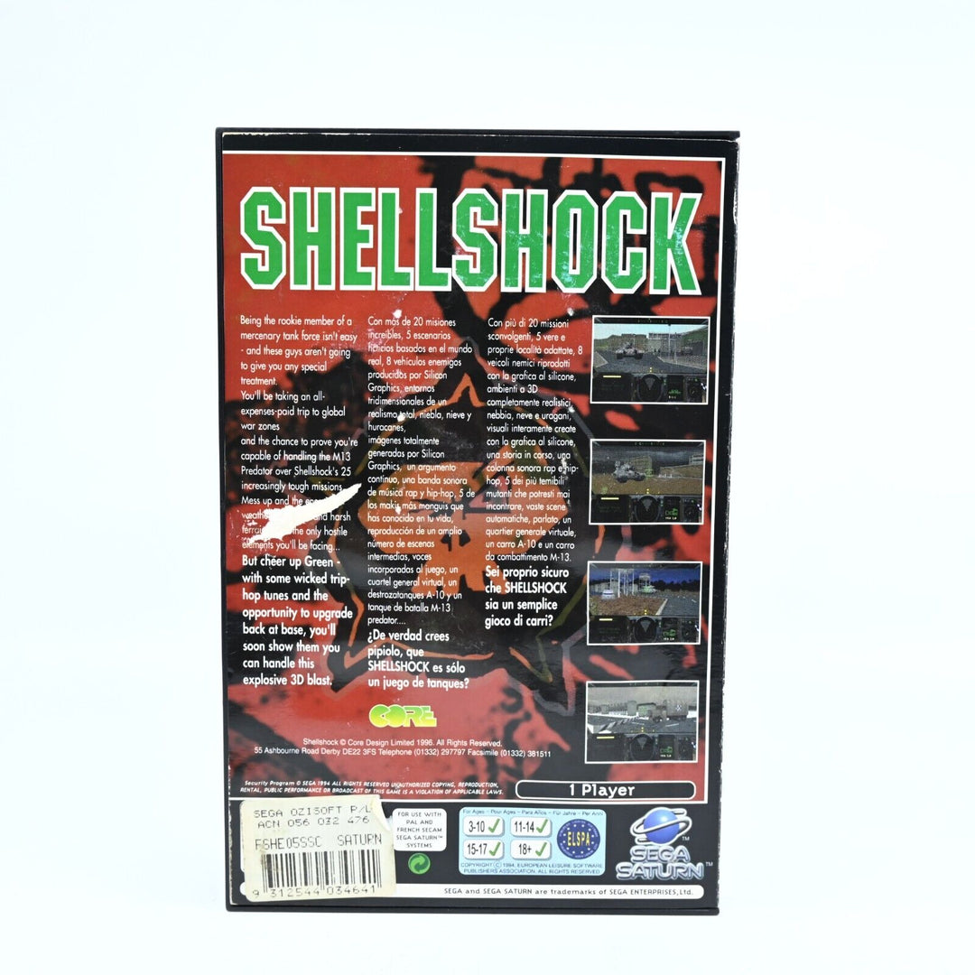 Shellshock - Sega Saturn Game - PAL - MINT DISC!