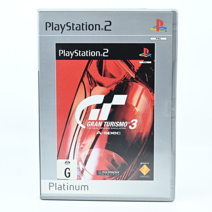 Gran Turismo 3 A-Spec - Sony Playstation 2 / PS2 Game + Manual - NEAR MINT DISC!