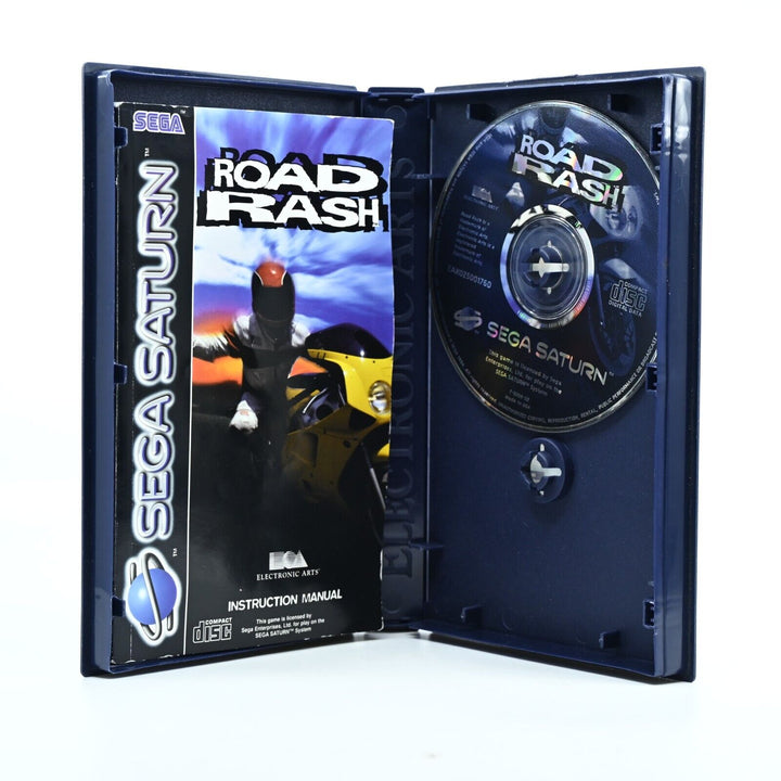 Road Rash + Manual - Sega Saturn Game - PAL - MINT DISC!