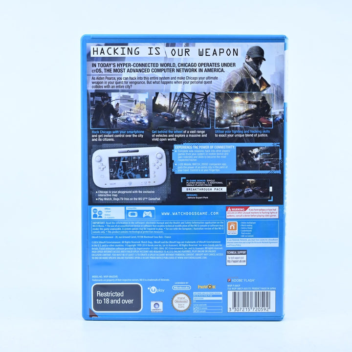 Watch Dogs - Nintendo Wii U Game - PAL - FREE POST!