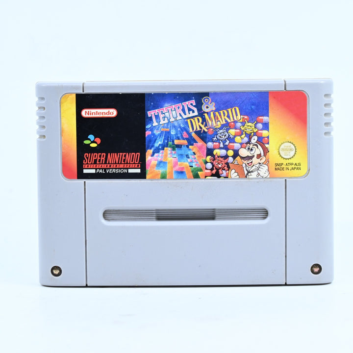 Tetris & Dr Mario - Super Nintendo / SNES Game - PAL - FREE POST!
