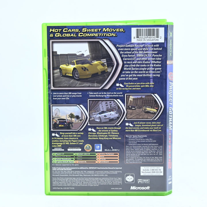 Project Gotham Racing 2 - Original Xbox Game + Manual - PAL - FREE POST!