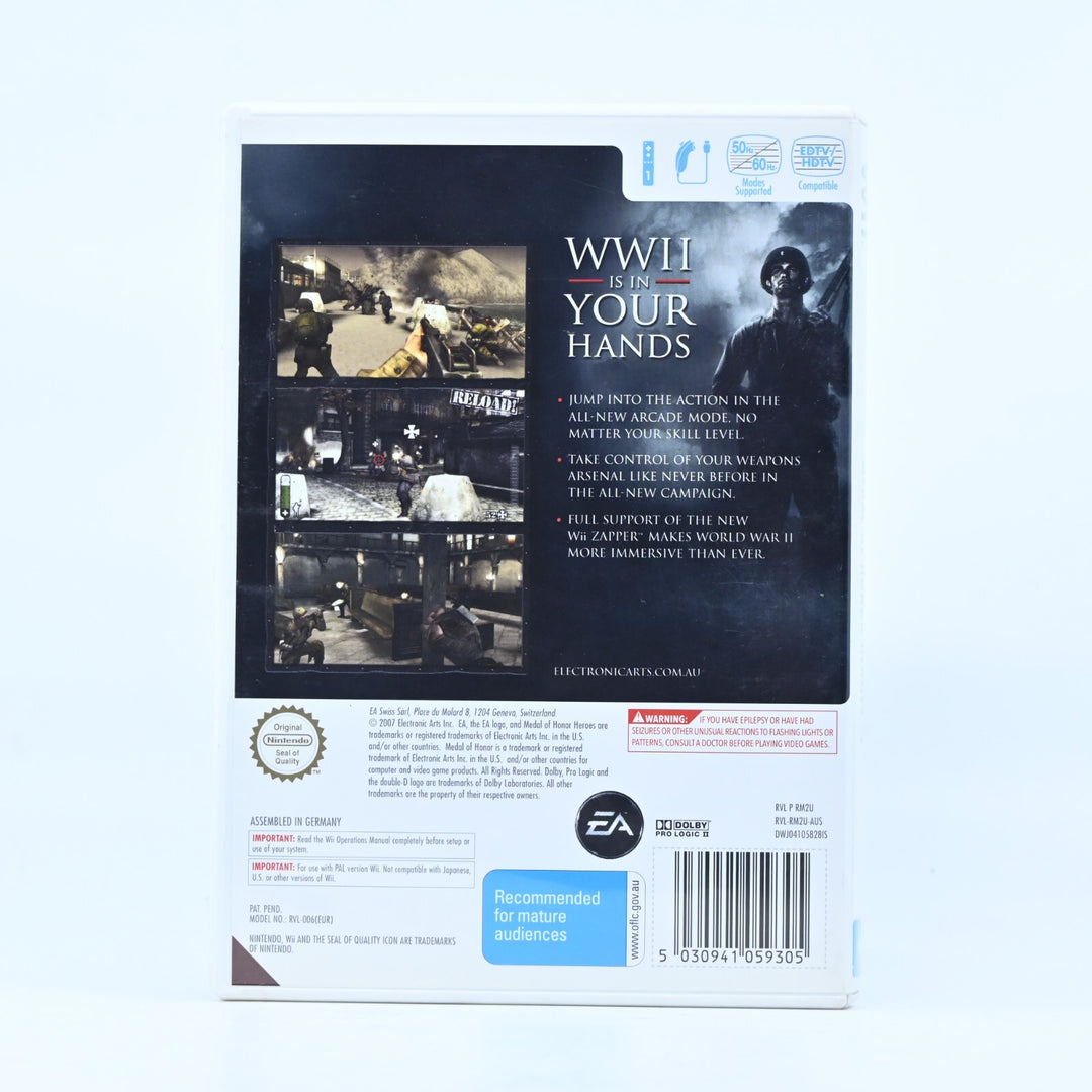 Medal of Honor: Heroes 2 - Nintendo Wii Game + Manual - PAL