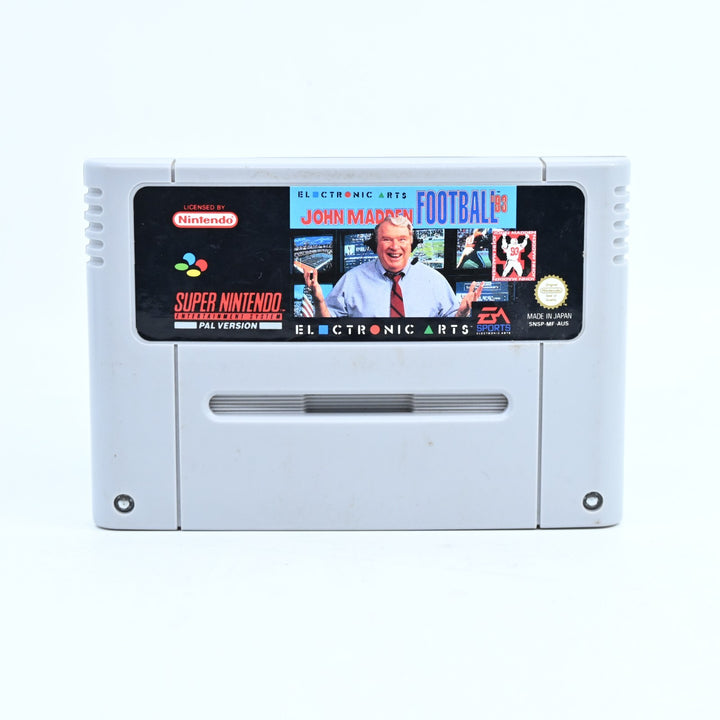 John Madden Football '93 - Super Nintendo / SNES Game - PAL - FREE POST!