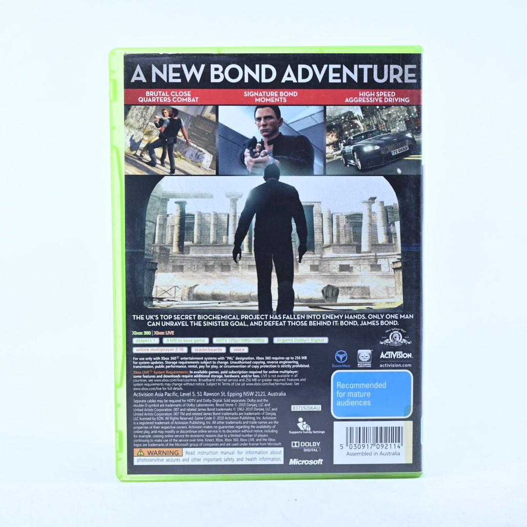 007 Blood Stone - Xbox 360 Game + Manual - PAL - MINT DISC!