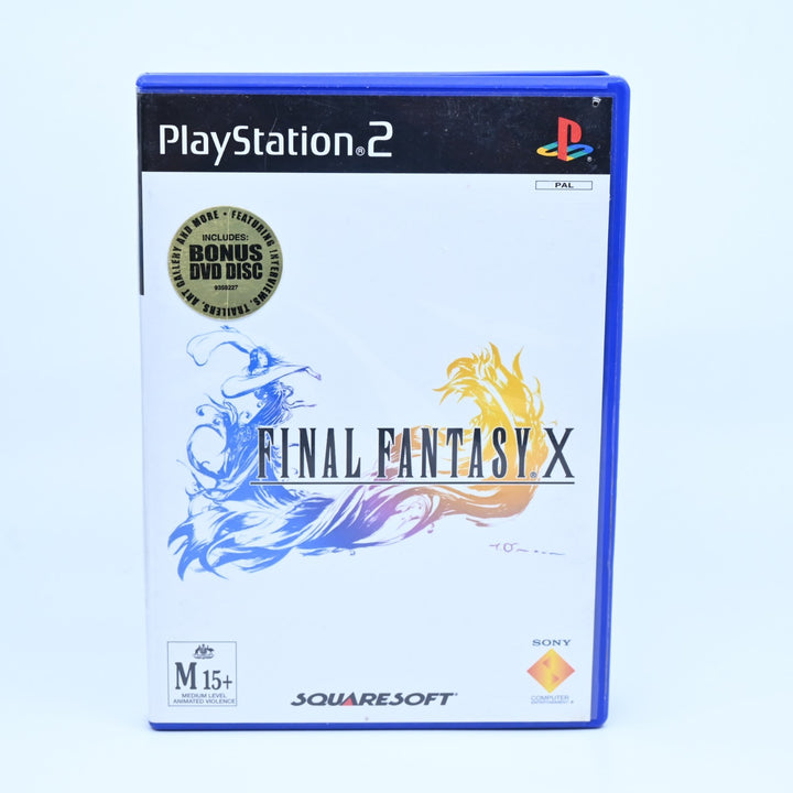 Final Fantasy X 10 + DVD! Sony Playstation 2 /PS2 Game + Manual - NEAR MINT DISC