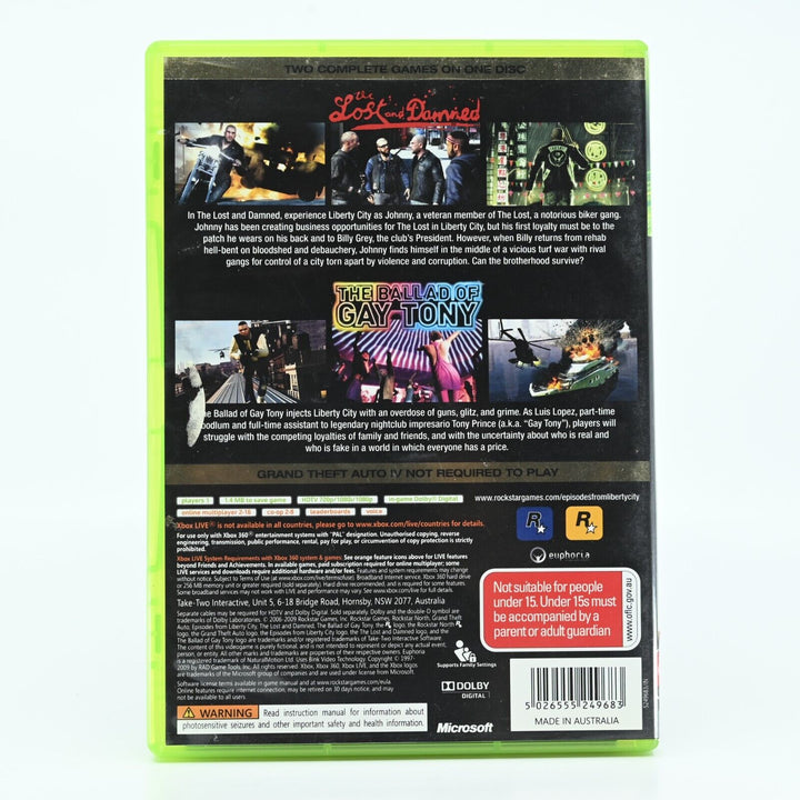 Grand Theft Auto - Episodes From Liberty City - Xbox 360 Game - PAL - FREE POST!
