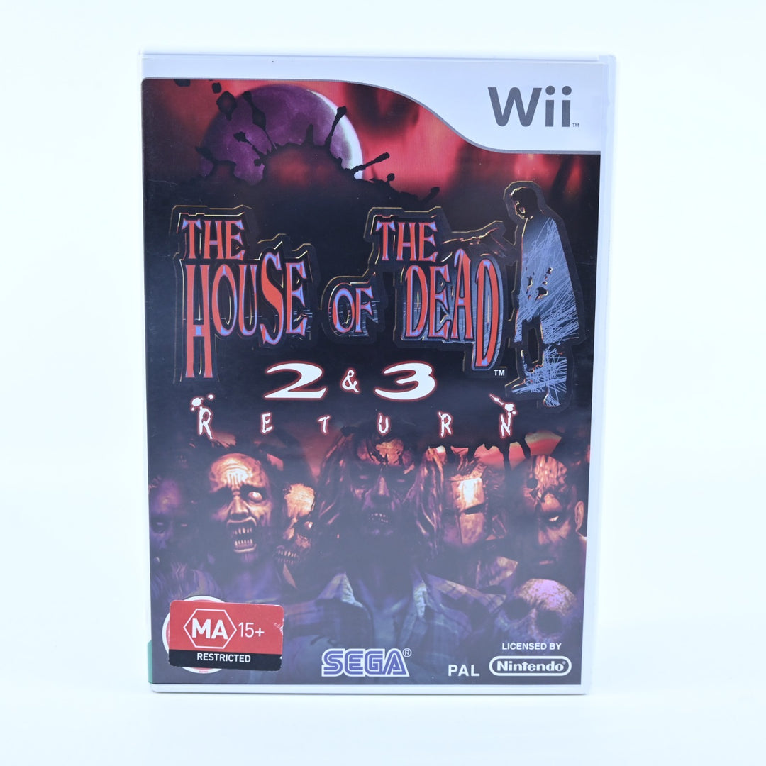 House of the Dead 2 & 3 Return - Nintendo Wii Game + Manual - PAL - MINT DISC!