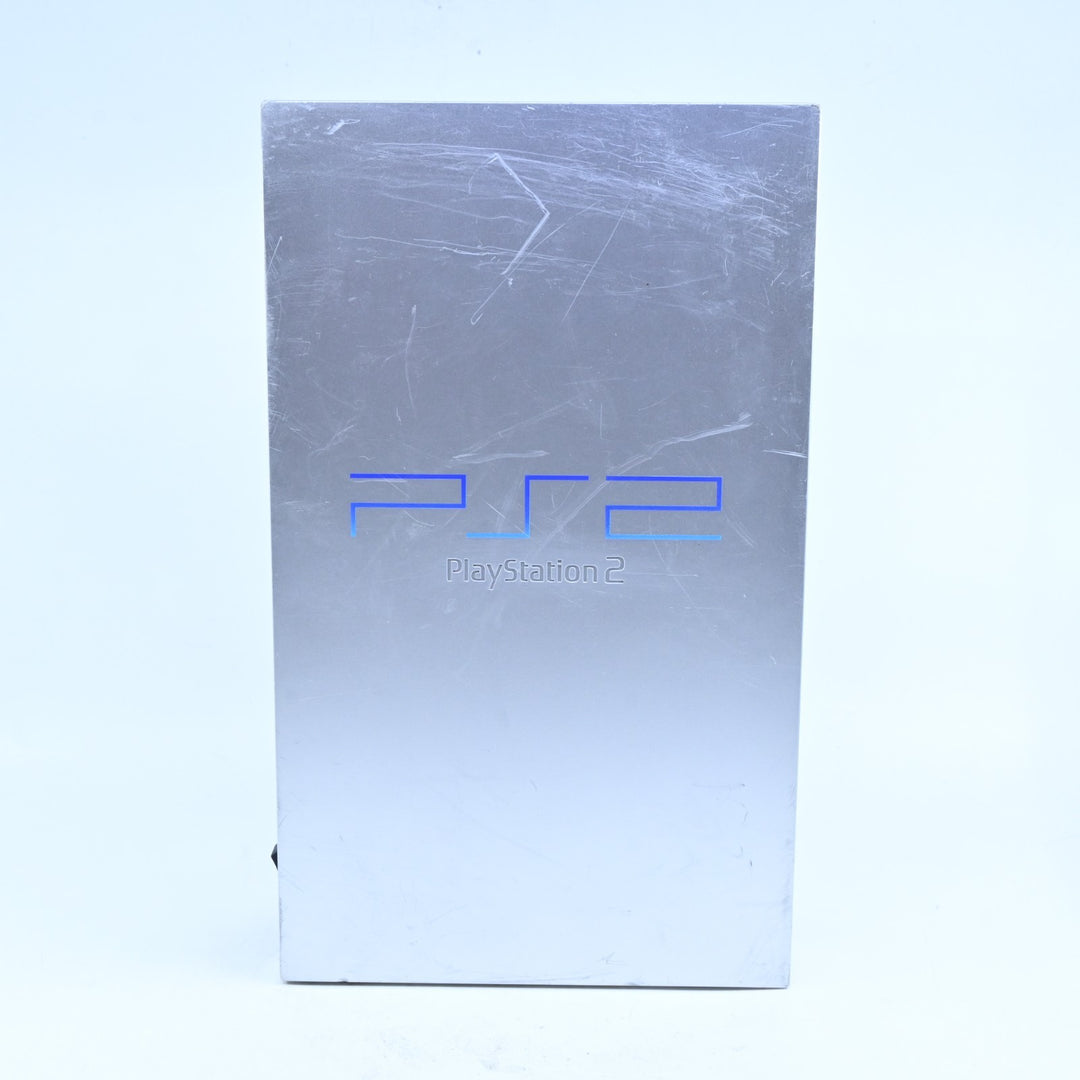 Sony Playstation 2 / PS2 Console Fat Silver GENUINE CONTROLLER + CABLES + HDMI