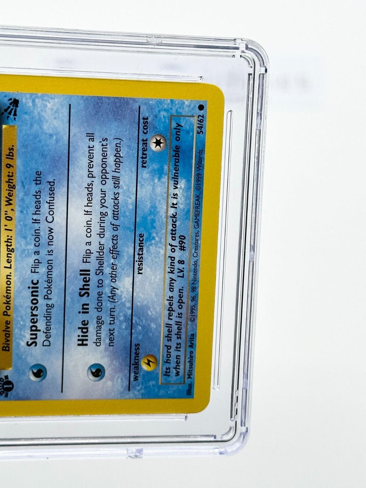 Shellder 1st Edition CGC 8.5 Pokemon Card - 1999 Fossil Set 54/62 - FREE POST!