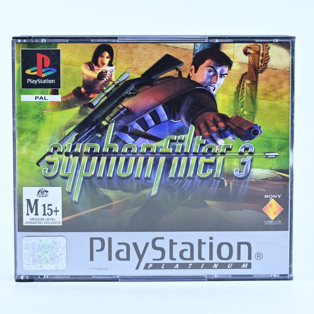 Syphon Filter 3 - Sony Playstation 1 / PS1 Game + Manual - PAL - MINT DISC!
