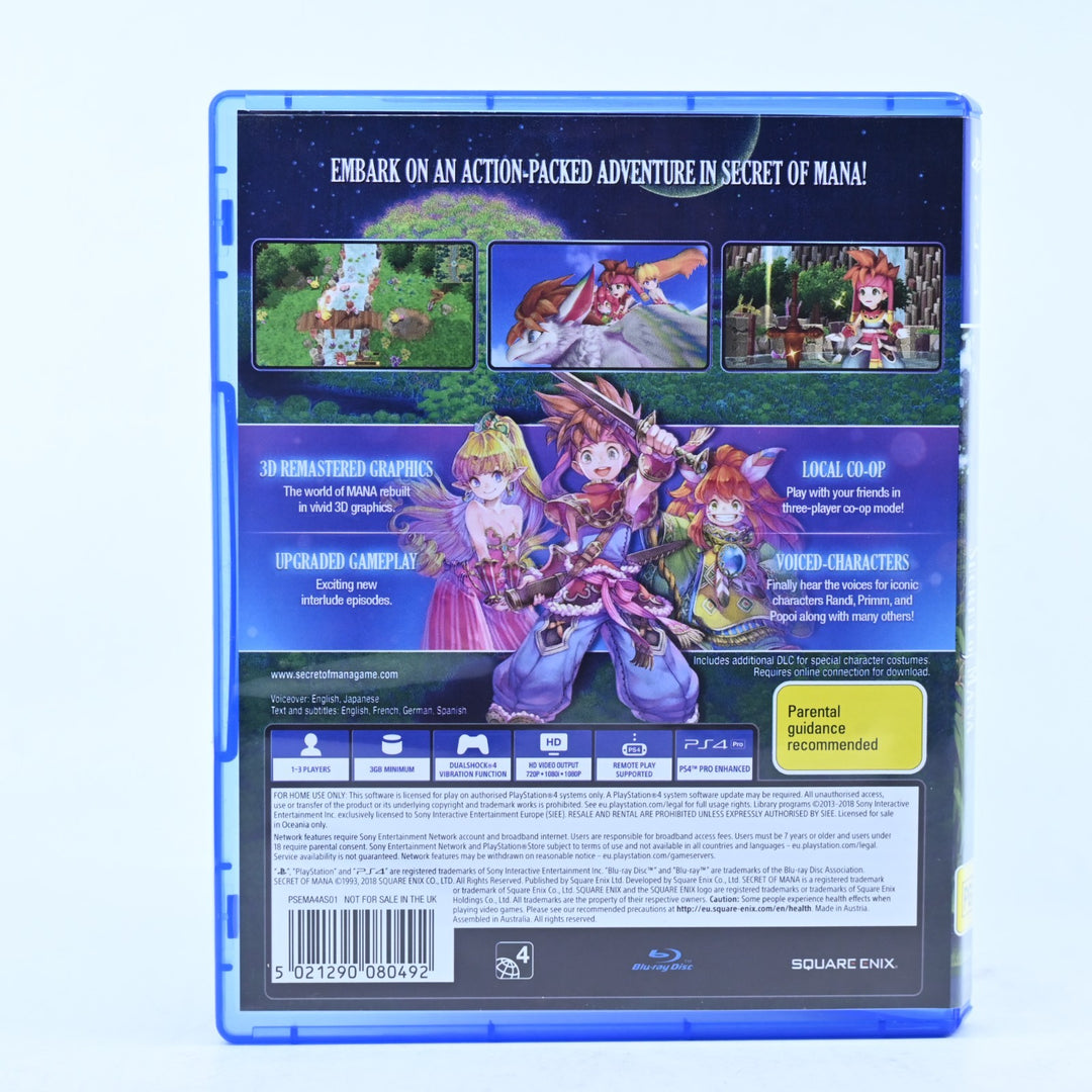 Secret of Mana - Sony Playstation 4 / PS4 Game - MINT DISC!