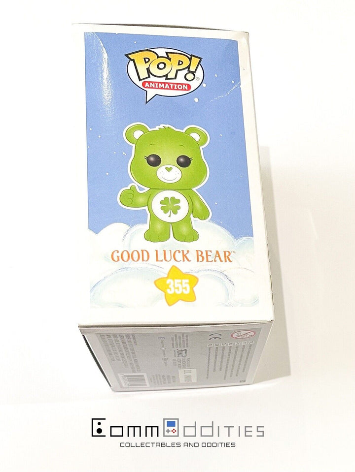 AS NEW! Good Luck Bear - Care Bear Funko POP Vinyl # 355 - Funko 2018 Flocked