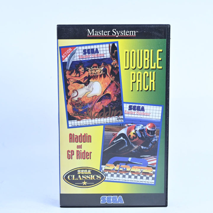 Aladdin & GP Rider - Double Pack - Sega Master System Game + Manual - PAL