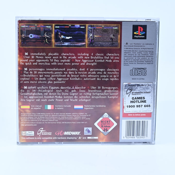 Mortal Kombat Trilogy - Sony Playstation 1 / PS1 Game + Manual - PAL