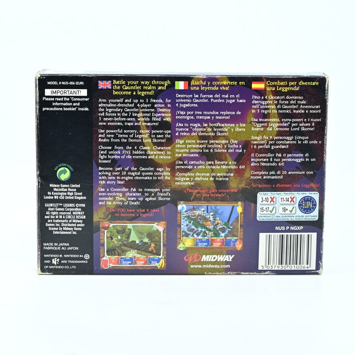 Gauntlet Legends - N64 / Nintendo 64 Boxed Game - PAL - FREE POST!