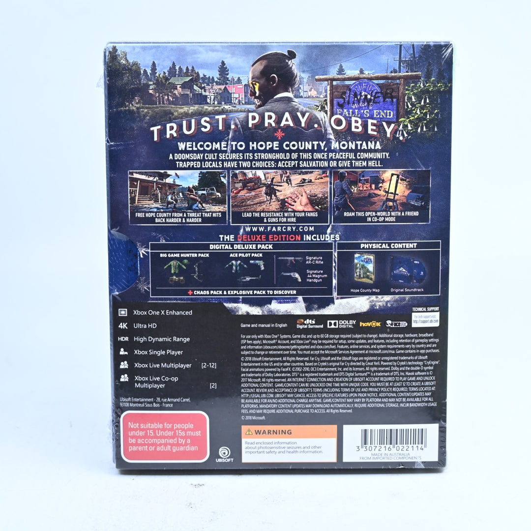 Far Cry 5 - Deluxe Edition - SEALED! - Xbox One Game - PAL - FREE POST!