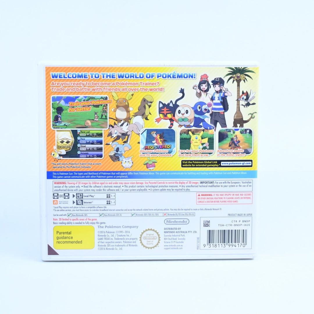 Pokemon Sun - Nintendo 3DS Game - PAL - FREE POST!
