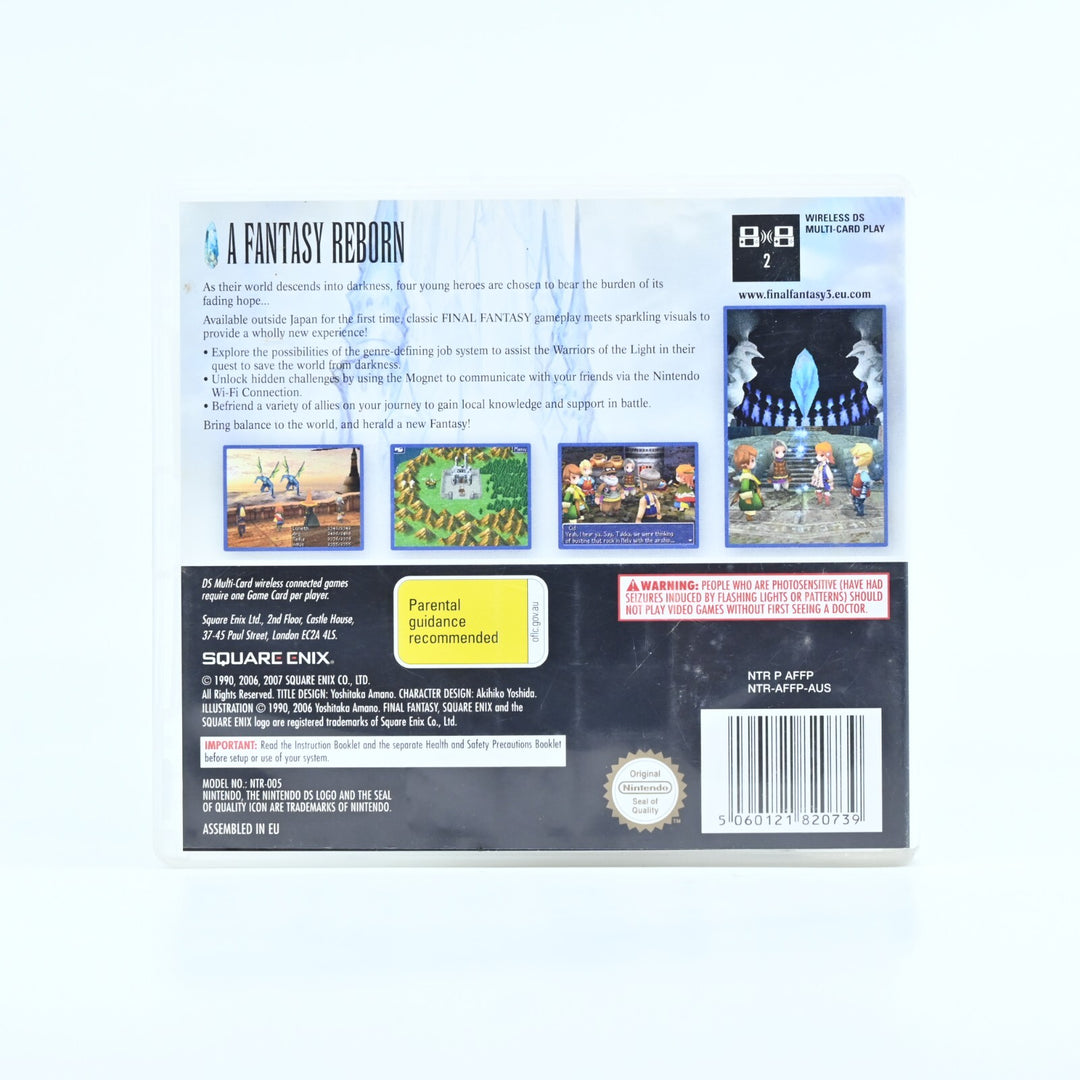 Final Fantasy III - Nintendo DS Game - PAL + Manual - FREE POST!