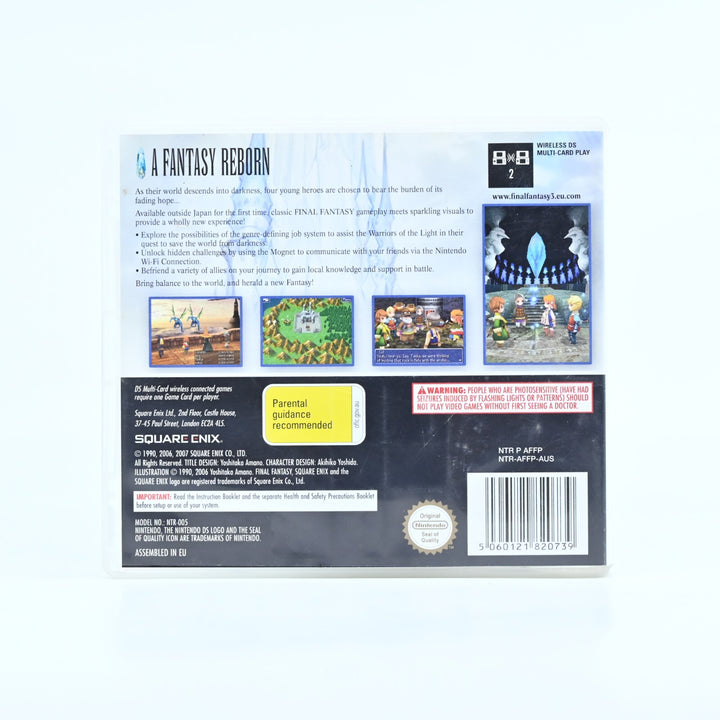 Final Fantasy III - Nintendo DS Game - PAL + Manual - FREE POST!