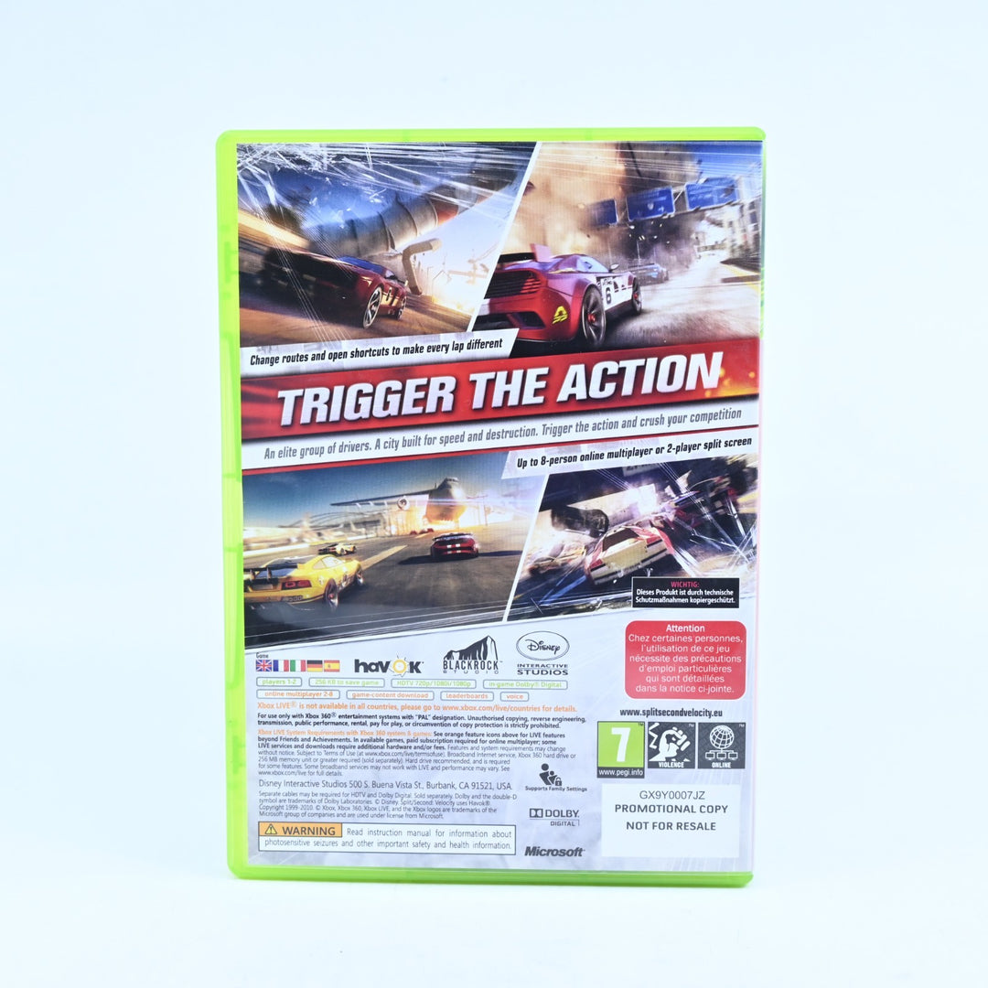 Split/Second: Velocity - Xbox 360 Game - No Manual - PAL - MINT DISC!