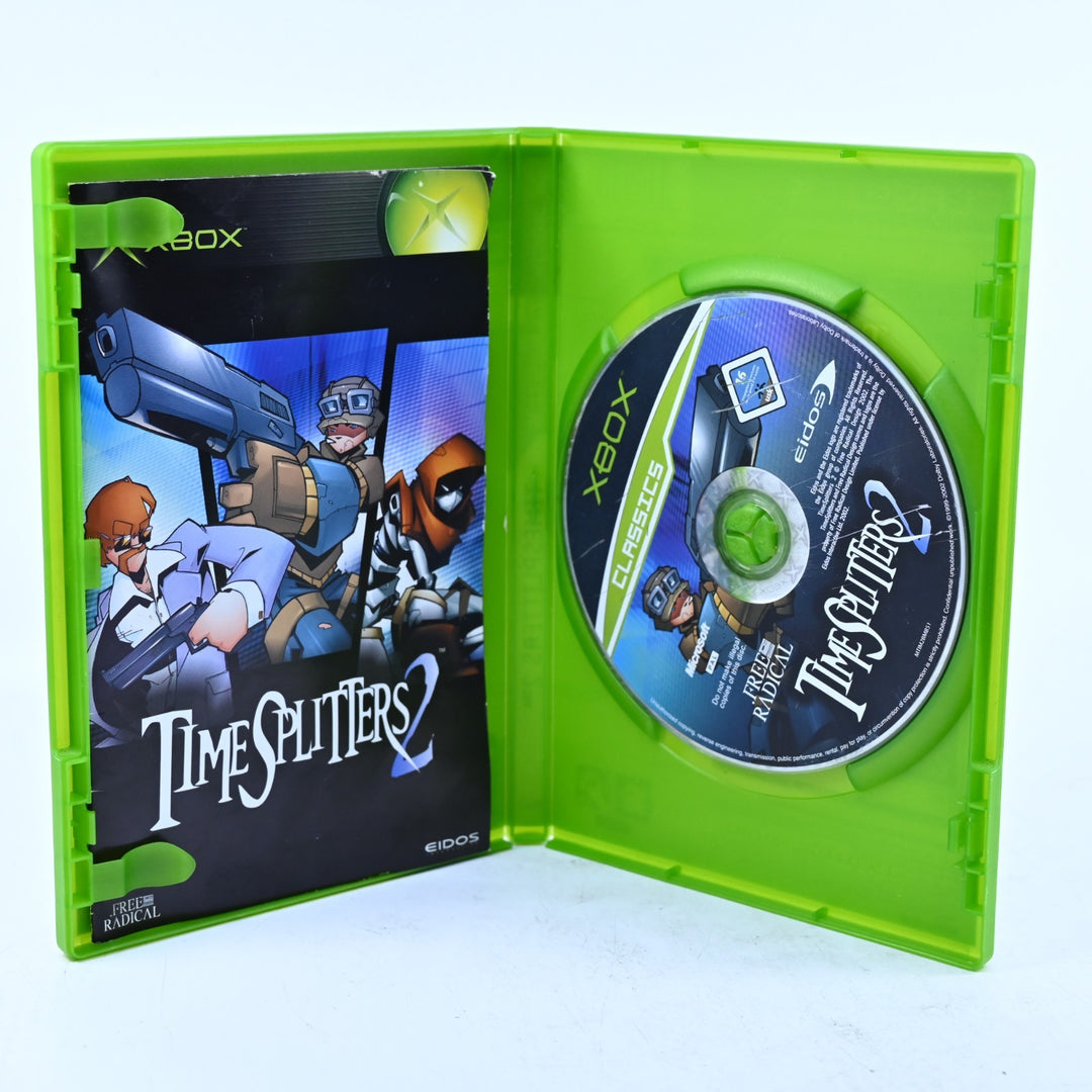 TimeSplitters 2 - Original Xbox Game + Manual - PAL - MINT DISC!