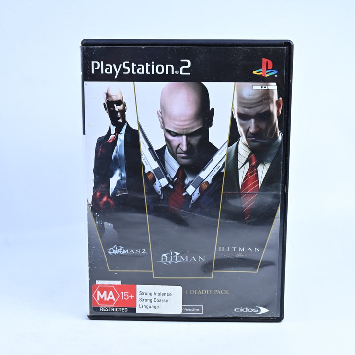 Hitman: The Triple Hit Pack - PS2 Game + Manual - PAL - MINT DISC!