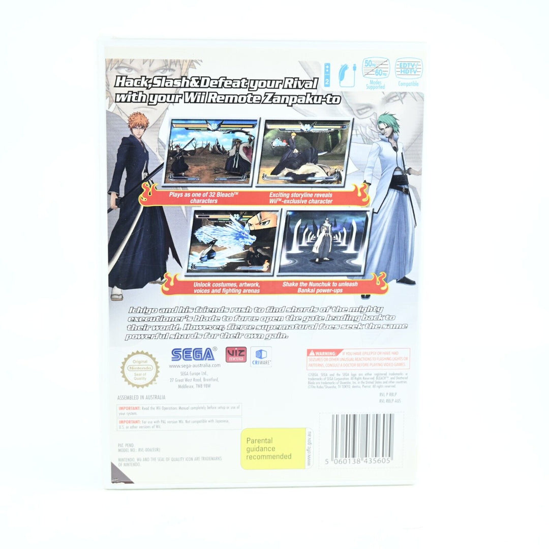 Bleach: Shattered Blade - Nintendo Wii Game - No Manual - PAL - MINT DISC!