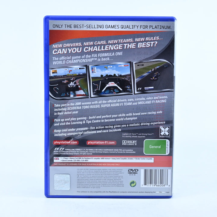 Formula One 06 - Sony Playstation 2 / PS2 Game + Manual - PAL - MINT DISC!