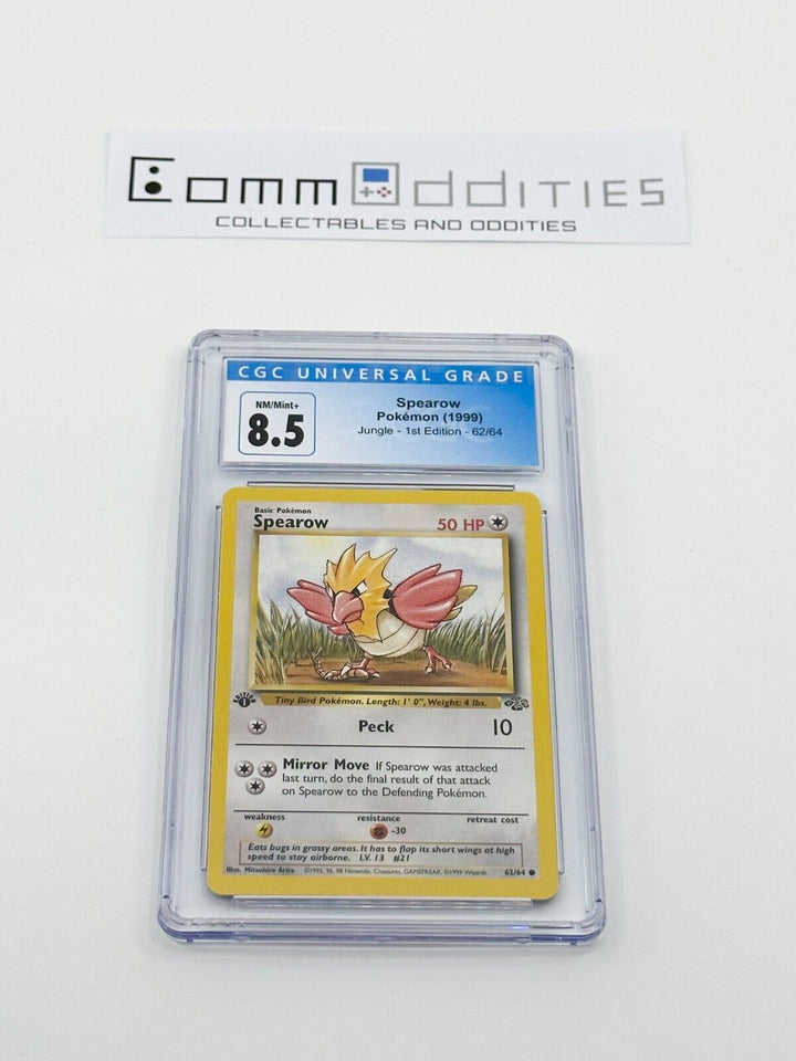 Spearow 1st Edition CGC 8.5 Pokemon Card - 1999 Jungle Set 62/64 - FREE POST!