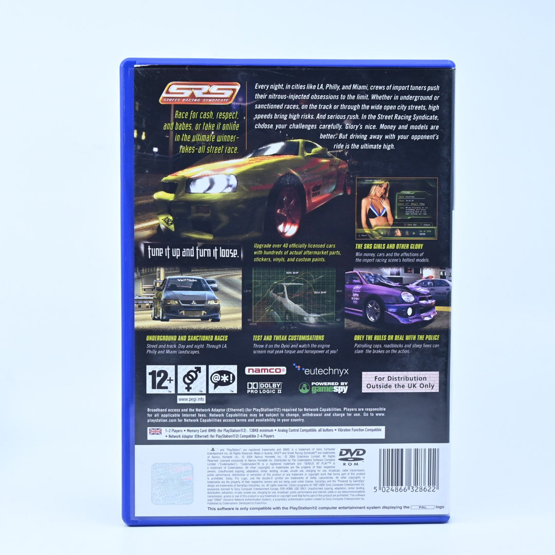 SRS: Street Racing Syndicate - Sony Playstation 2 / PS2 Game + Manual - PAL