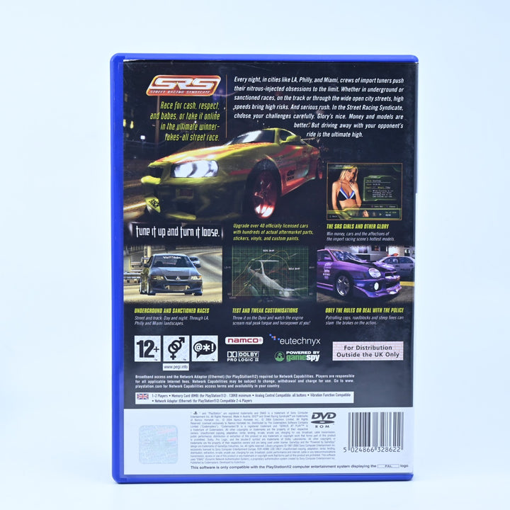 SRS: Street Racing Syndicate - Sony Playstation 2 / PS2 Game + Manual - PAL