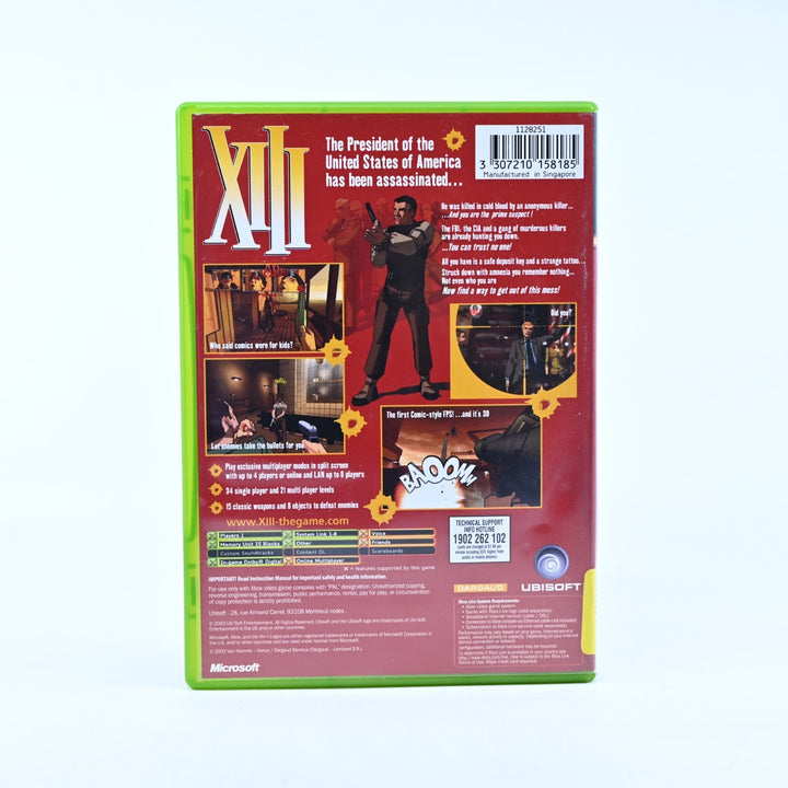 XIII - Original Xbox Game + Manual - PAL - MINT DISC!