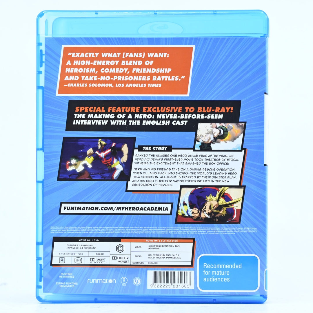 My Hero Academia: Two Heroes - With extras - Blue-ray - FREE POST!
