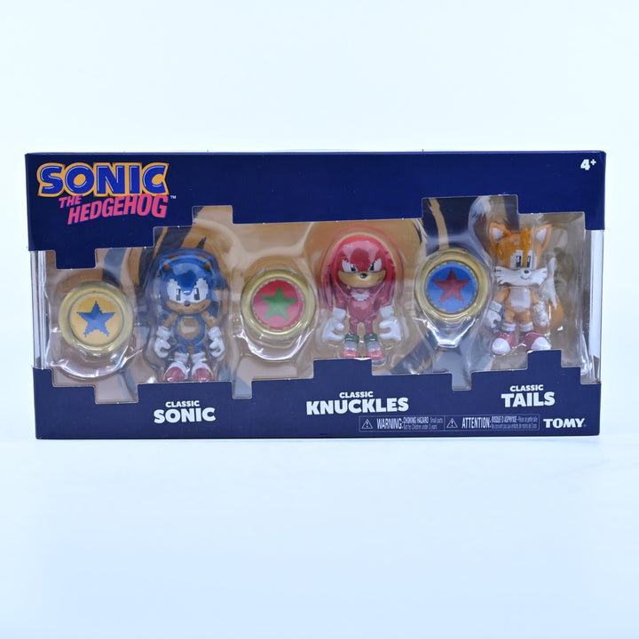 Pixelated Classic Sonic Knuckles & Tails - Tomy 3-Pack - Figures