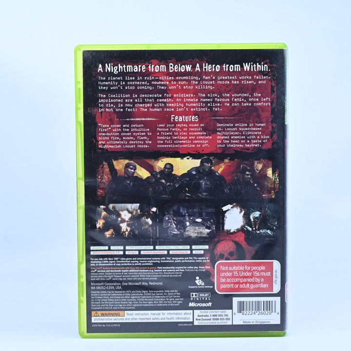Gears of War - Xbox 360 Game + Manual - PAL - MINT DISC!
