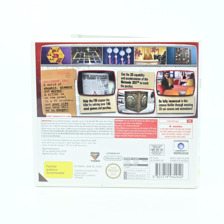 James Noir's Hollywood Crimes 3D - Nintendo 3DS Game + Manual - PAL - FREE POST!